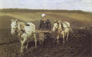 A Ploughman,Leo Tolstoy Ploughing, Ilya Repin